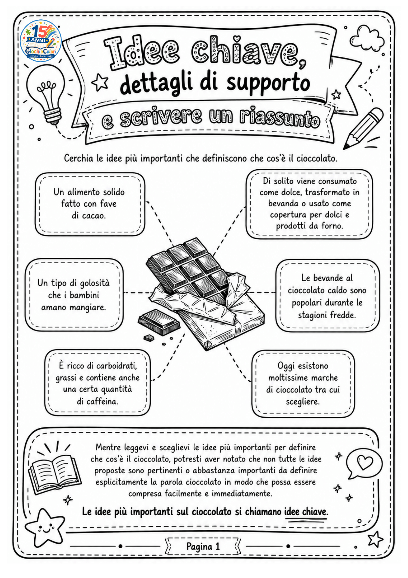 Scheda per individuare le idee principali di un testo - anteprima 4