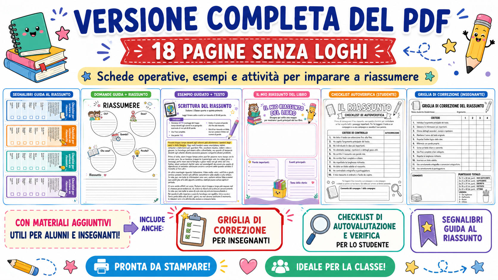 Versione completa Il riassunto facile con schede operative e materiali bonus