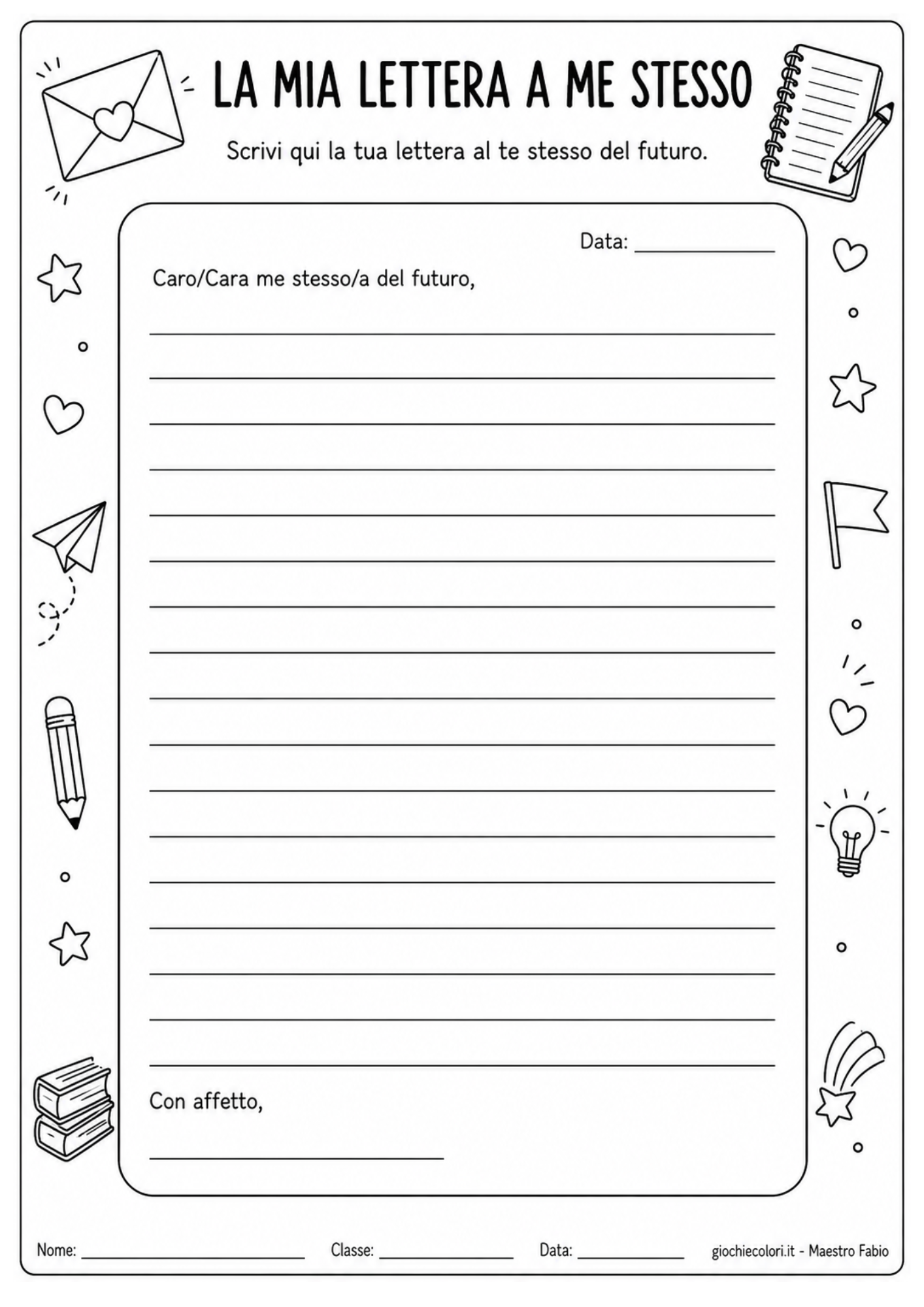 Anteprima scheda didattica Una lettera a me stesso 3