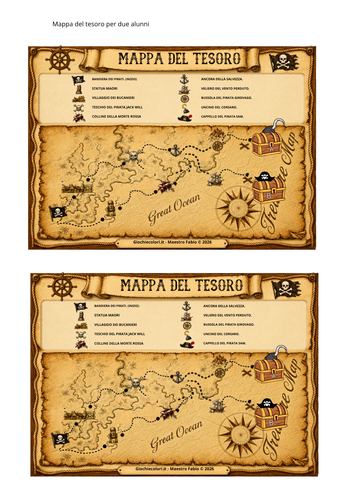 Anteprima del messaggio segreto del pirata