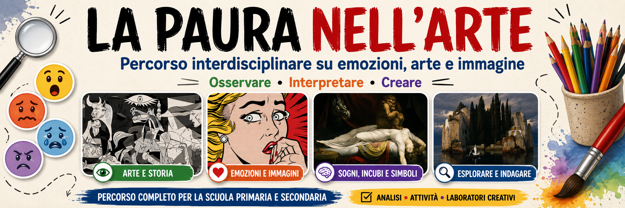 La paura nell'arte percorso interdisciplinare sulle emozioni per la scuola primaria