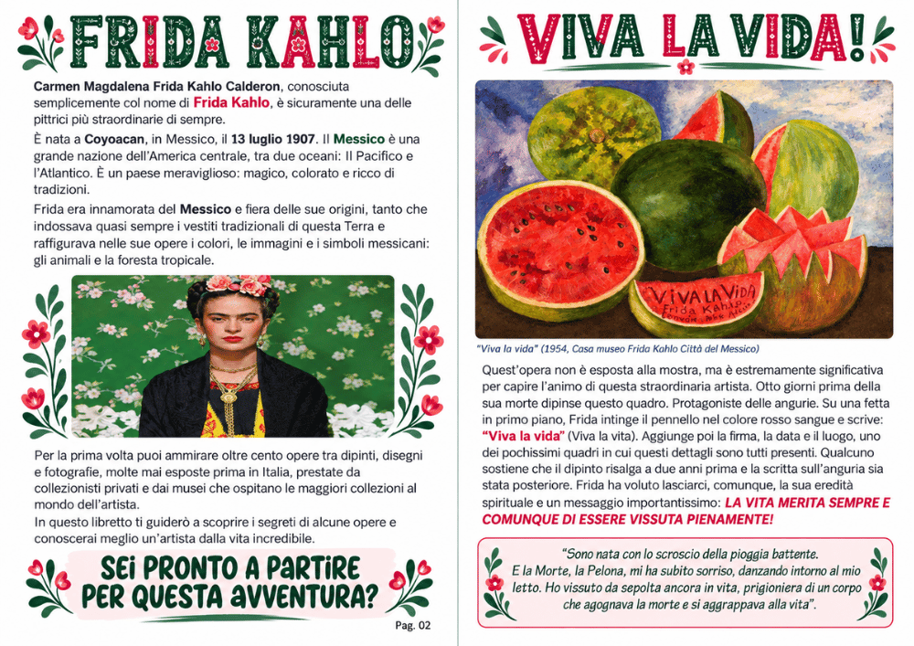 Anteprima pagina 2 del libretto Frida Kahlo
