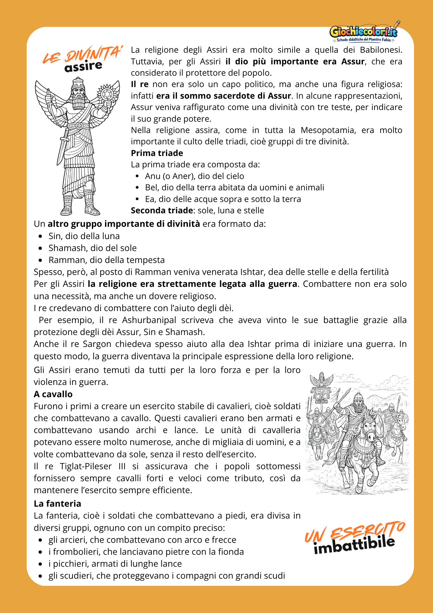 Anteprima pagina 3 del percorso sugli Assiri