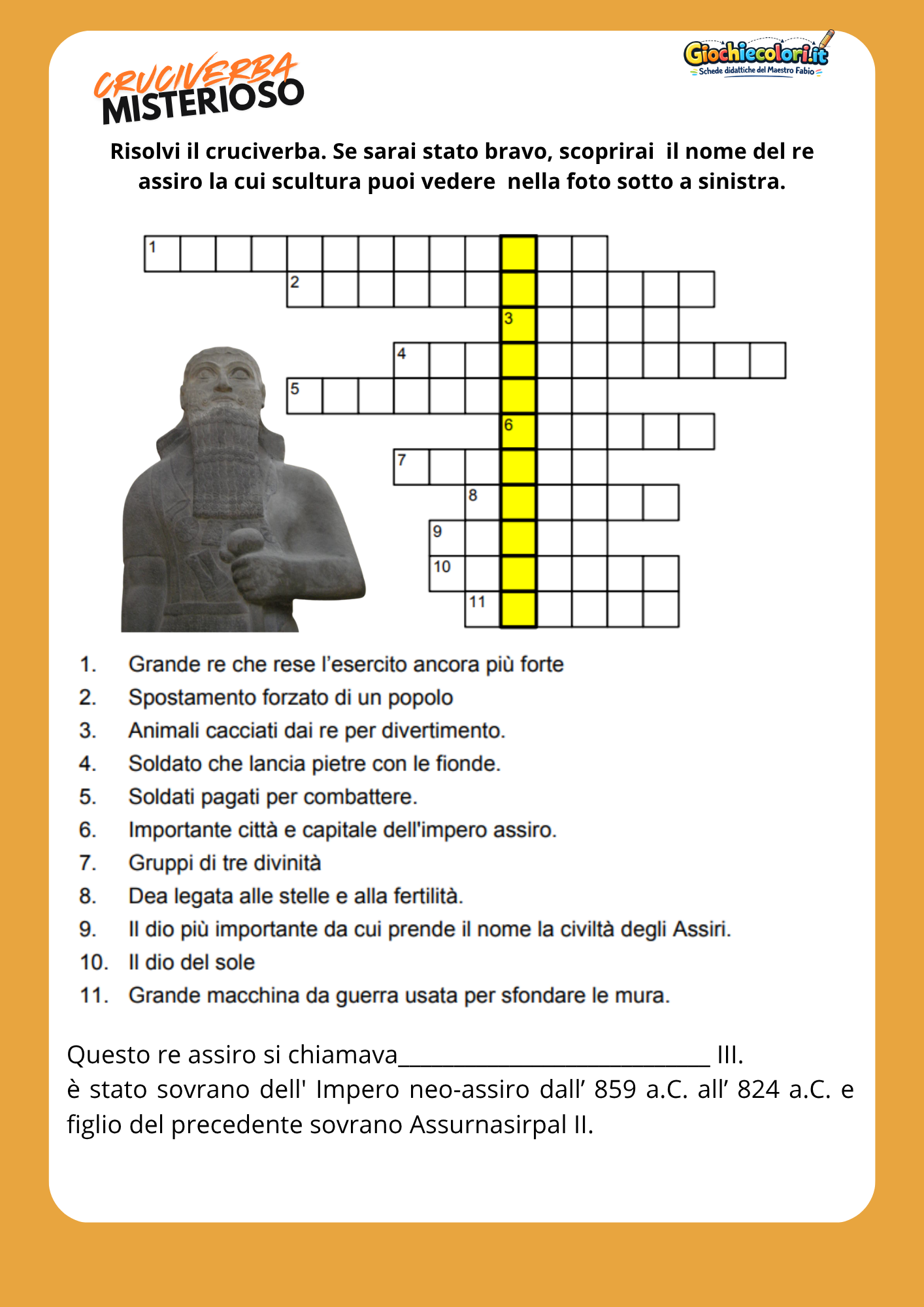 Anteprima pagina 8 del percorso sugli Assiri