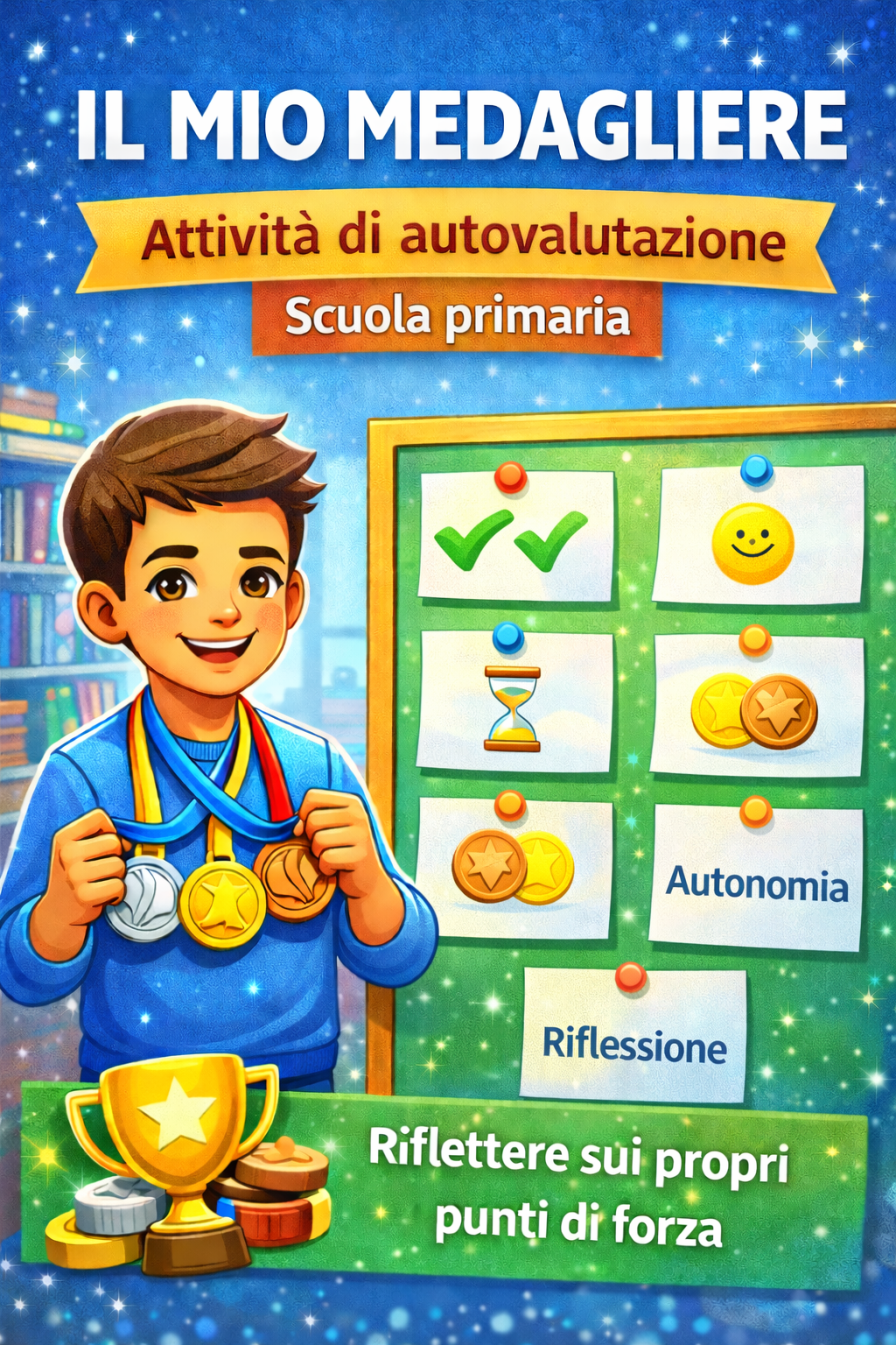 Attività di autovalutazione per bambini della scuola primaria - Il mio medagliere