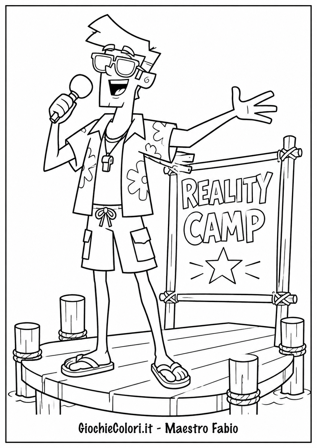 Disegno da colorare A tutto reality numero 17