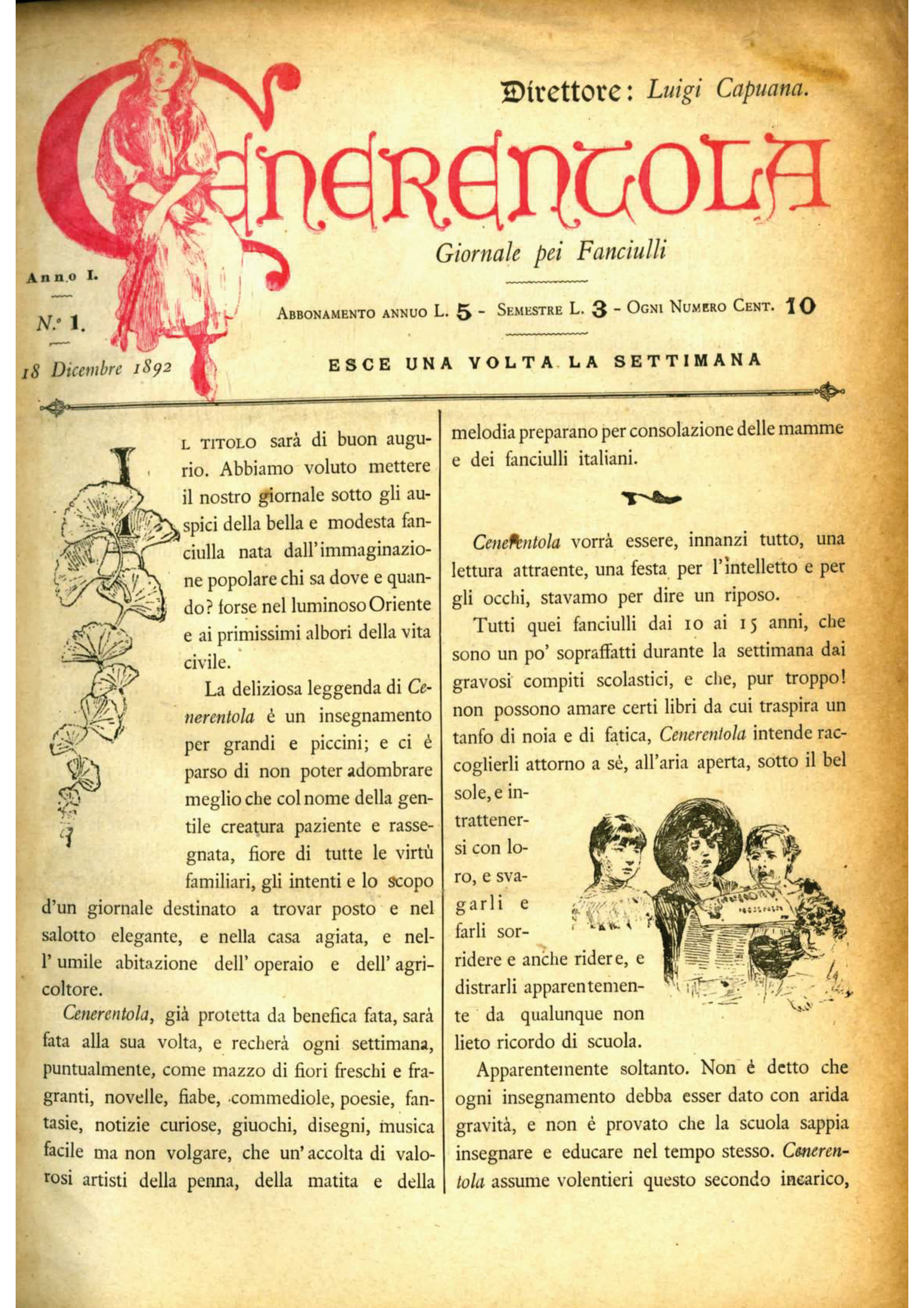 Anteprima pagina 2 della rivista Cenerentola del 1893