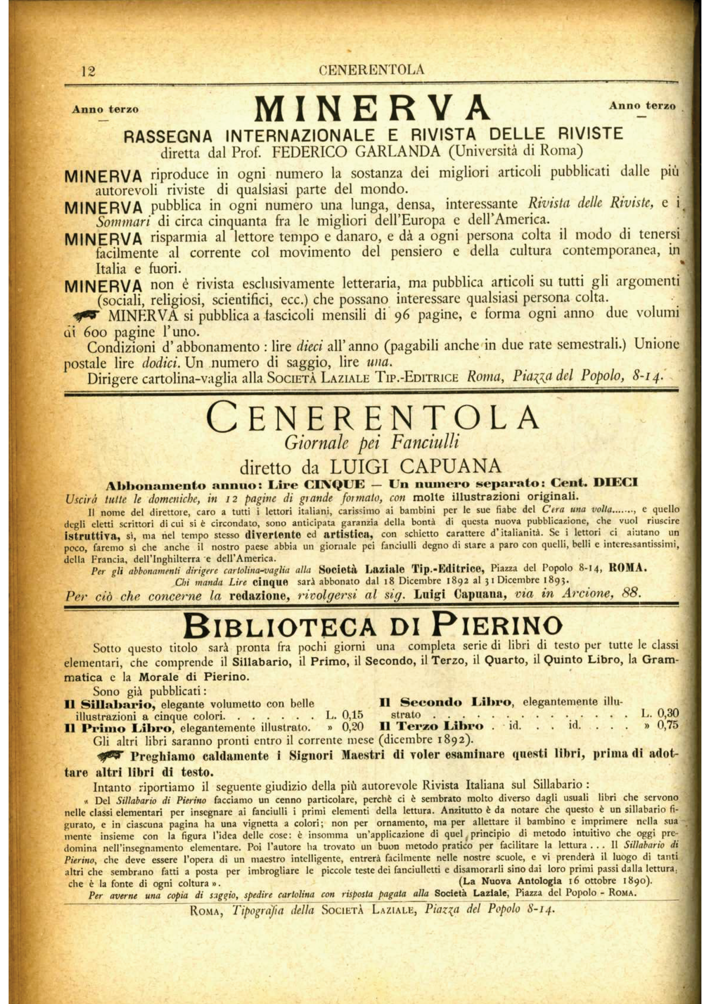 Anteprima pagina 8 della raccolta Cenerentola 1893