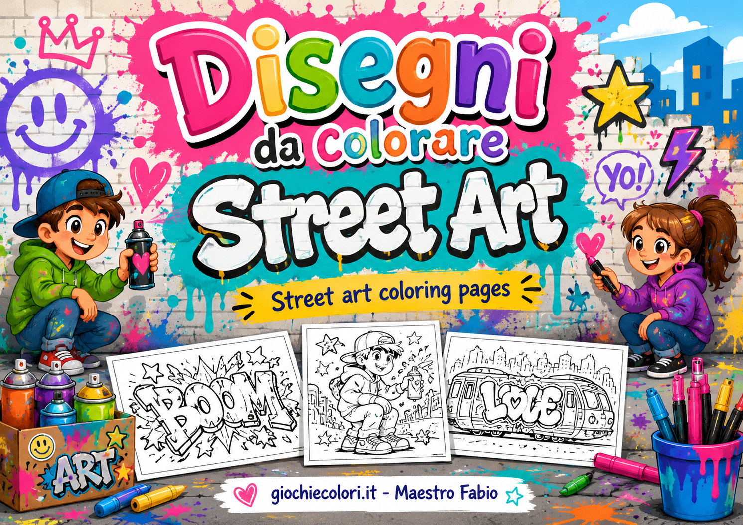 Disegni Street Art da colorare e stampare gratuitamente