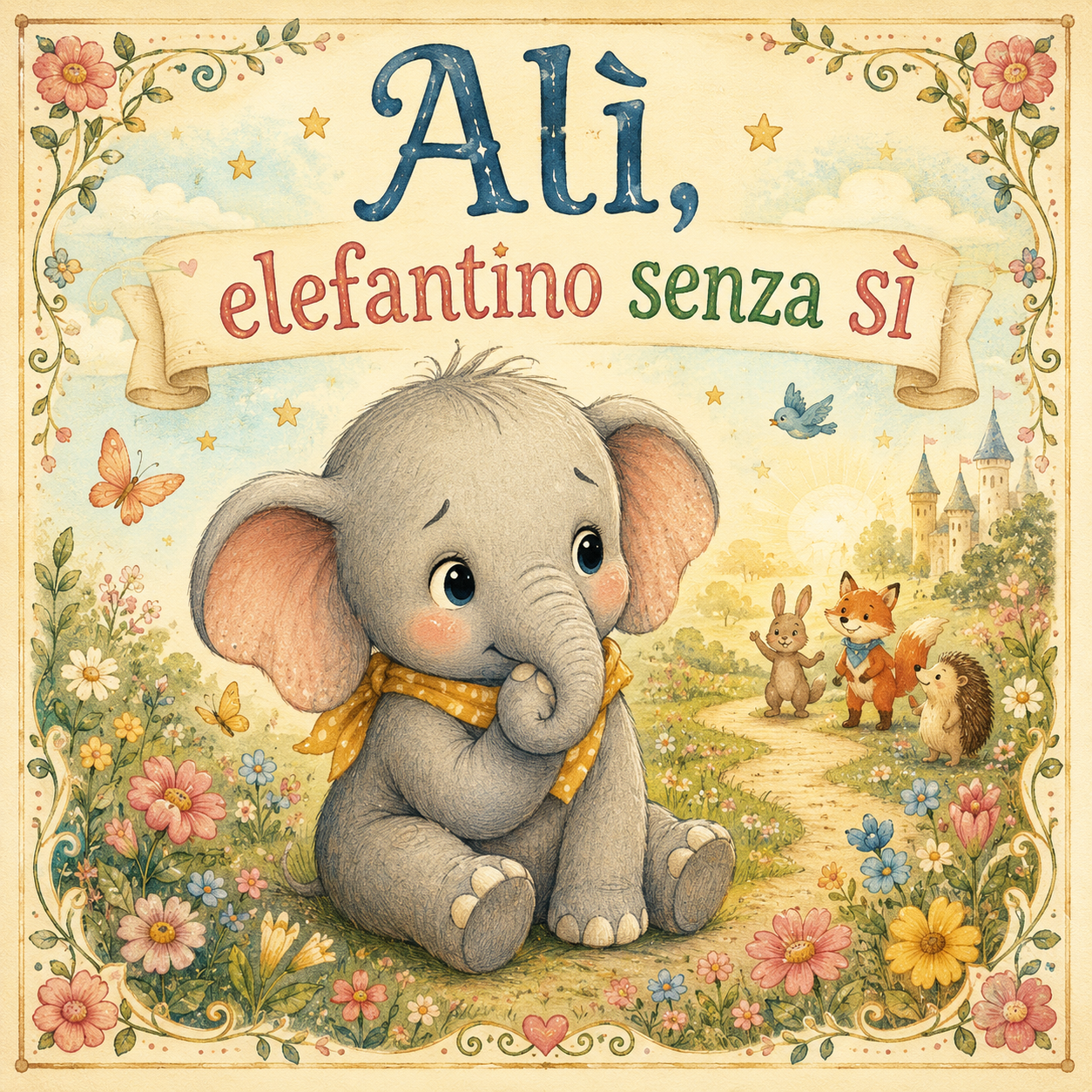 Copertina fiaba Alì, elefantino senza sì