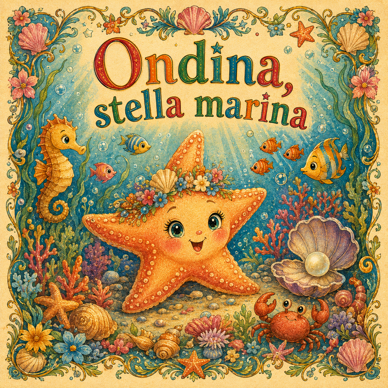 Copertina fiaba: Ondina, stella marina.
