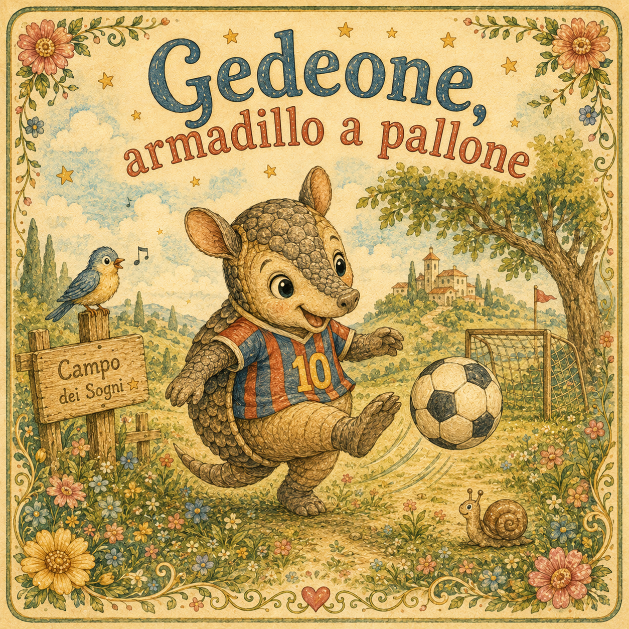 Copertina Gedeone, armadillo a pallone