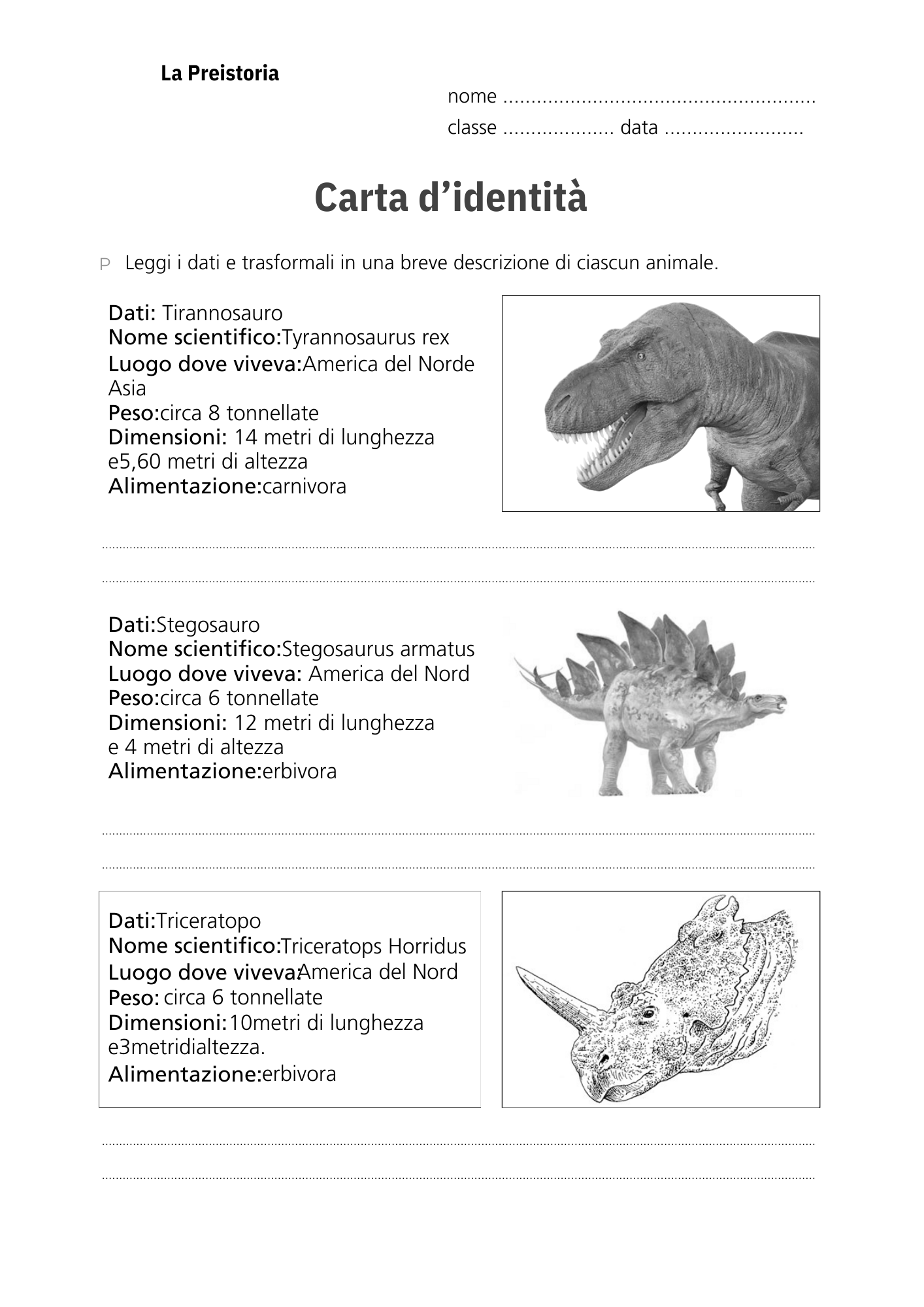 Anteprima scheda dinosauri 2