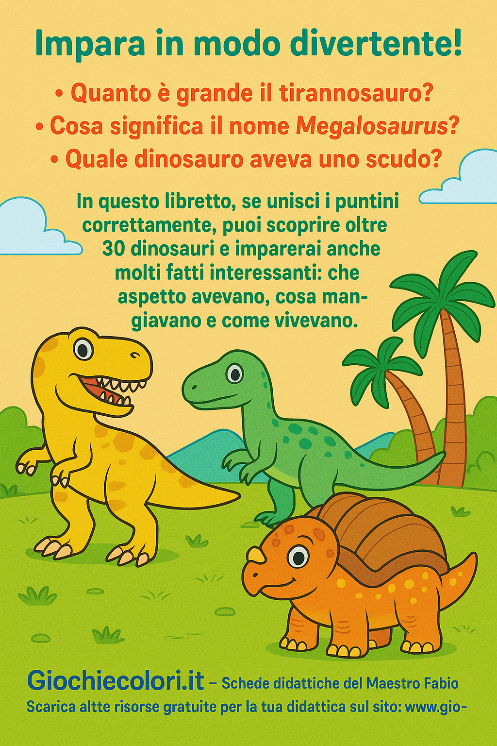 Retro copertina libro dinosauri
