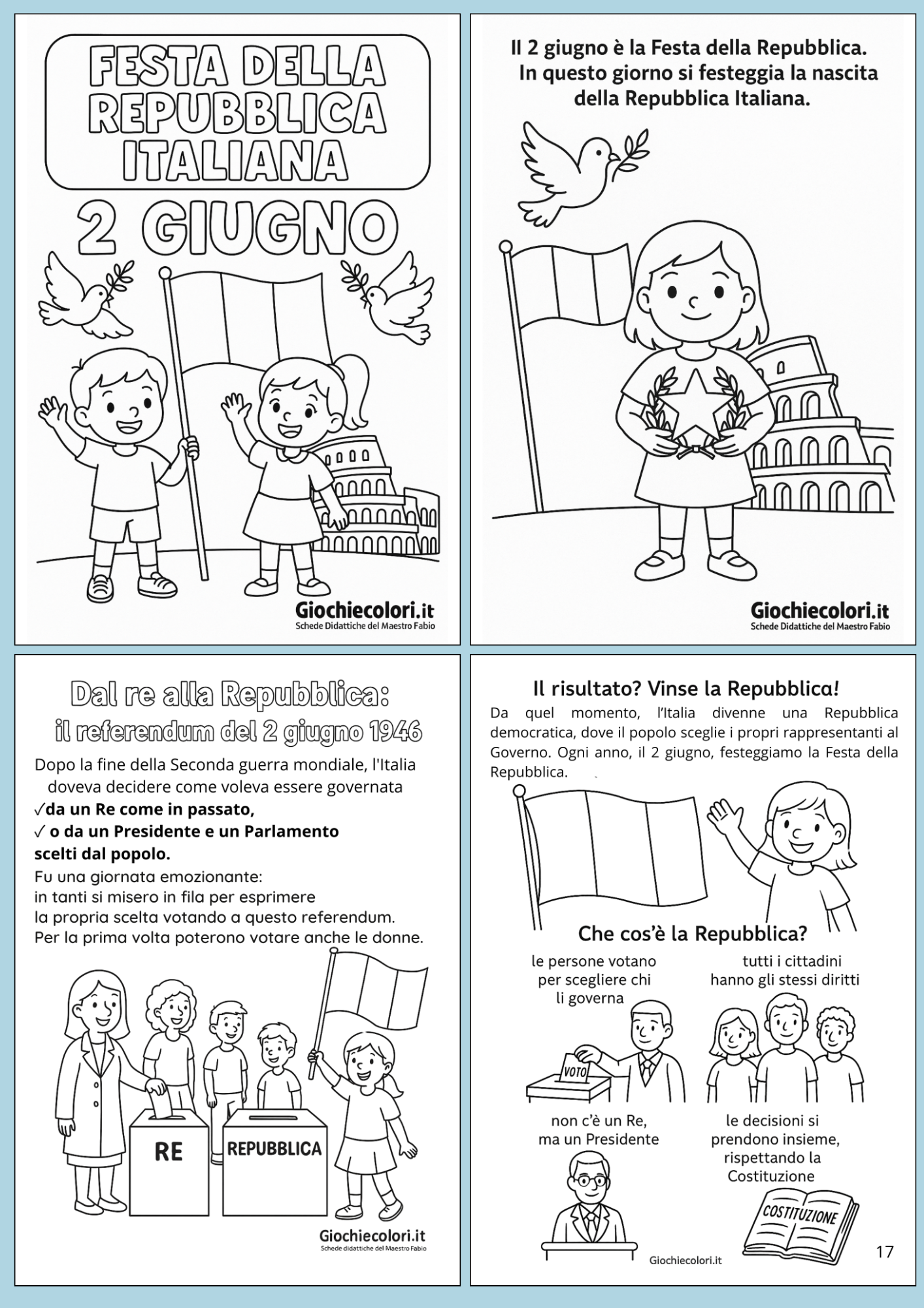 Contenuti educativi e attività didattiche Festa della Repubblica