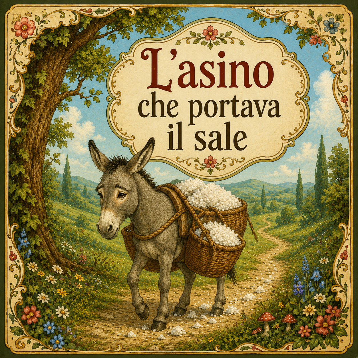 Copertina della favola L'asino che portava il sale