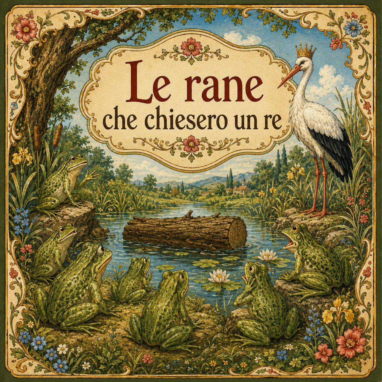 Copertina della favola Le rane che chiesero un re