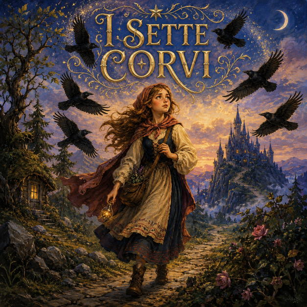 Copertina fiaba I sette corvi