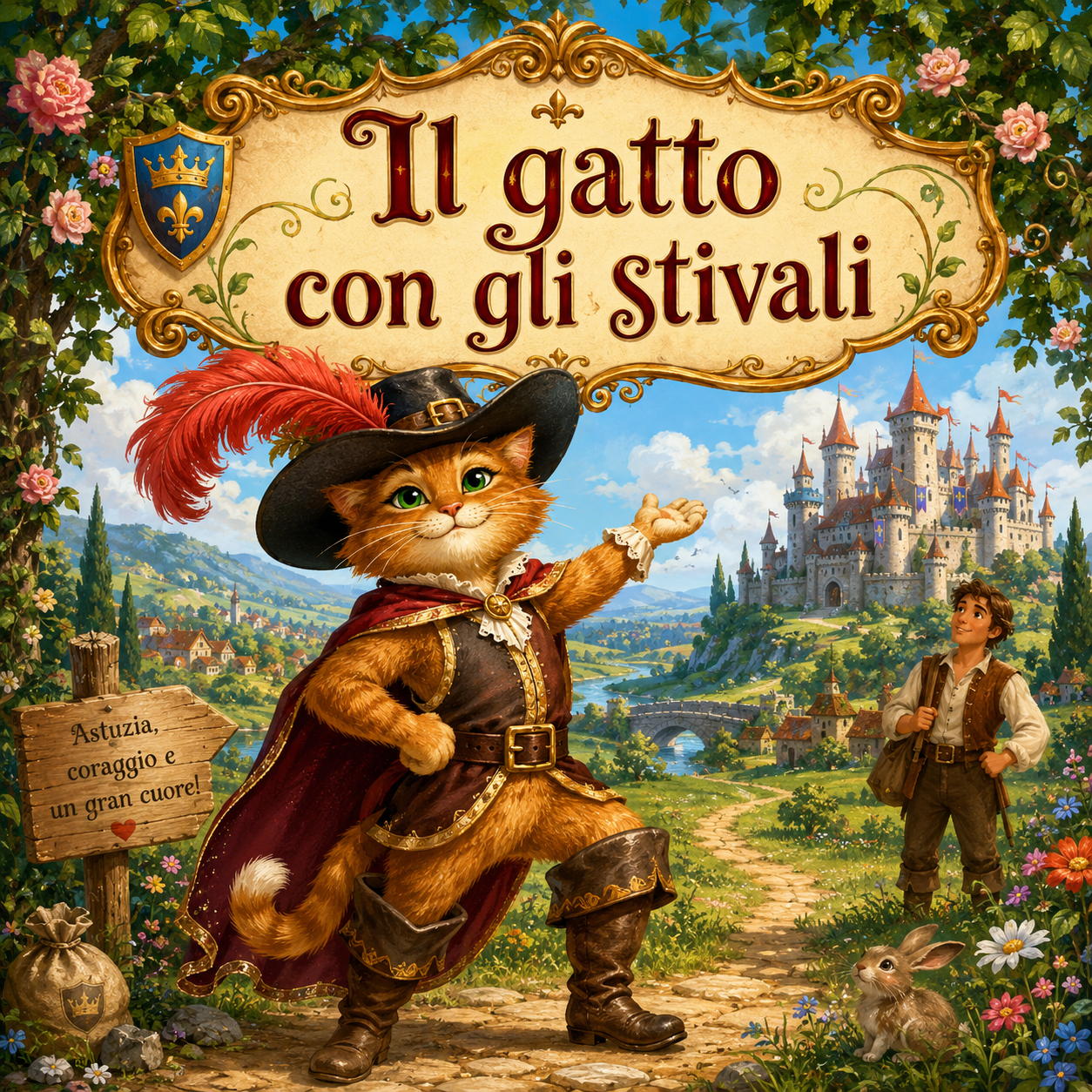 Copertina della fiaba Il gatto con gli stivali