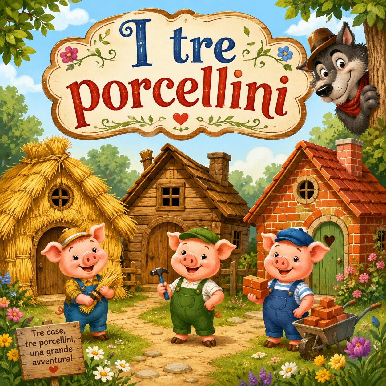 Copertina della fiaba I tre porcellini