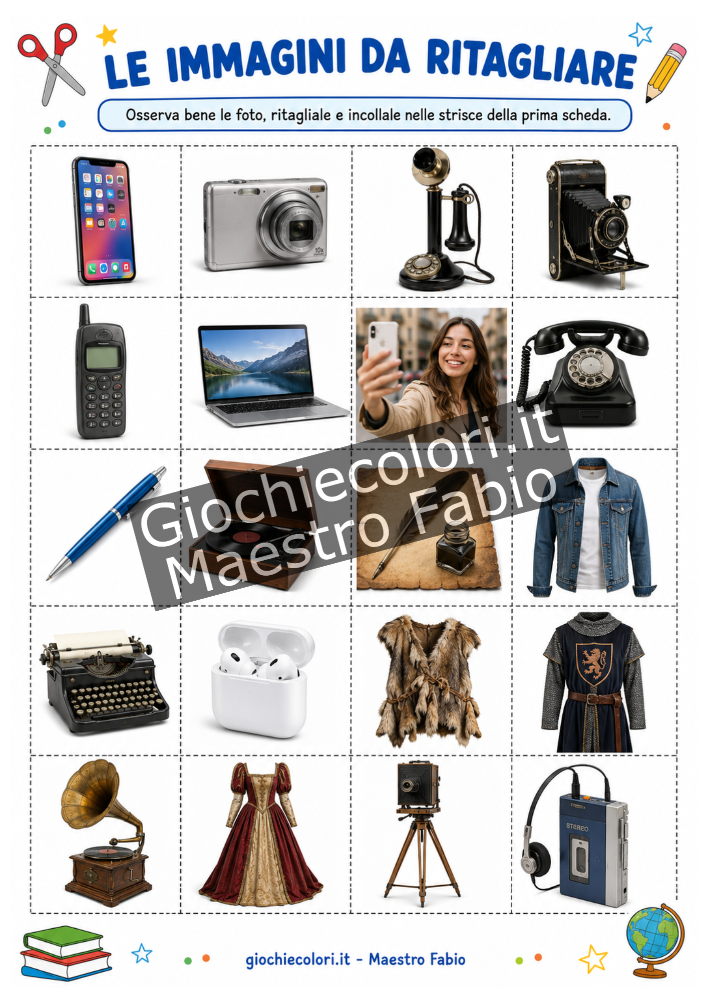 Immagini da ritagliare e ordinare