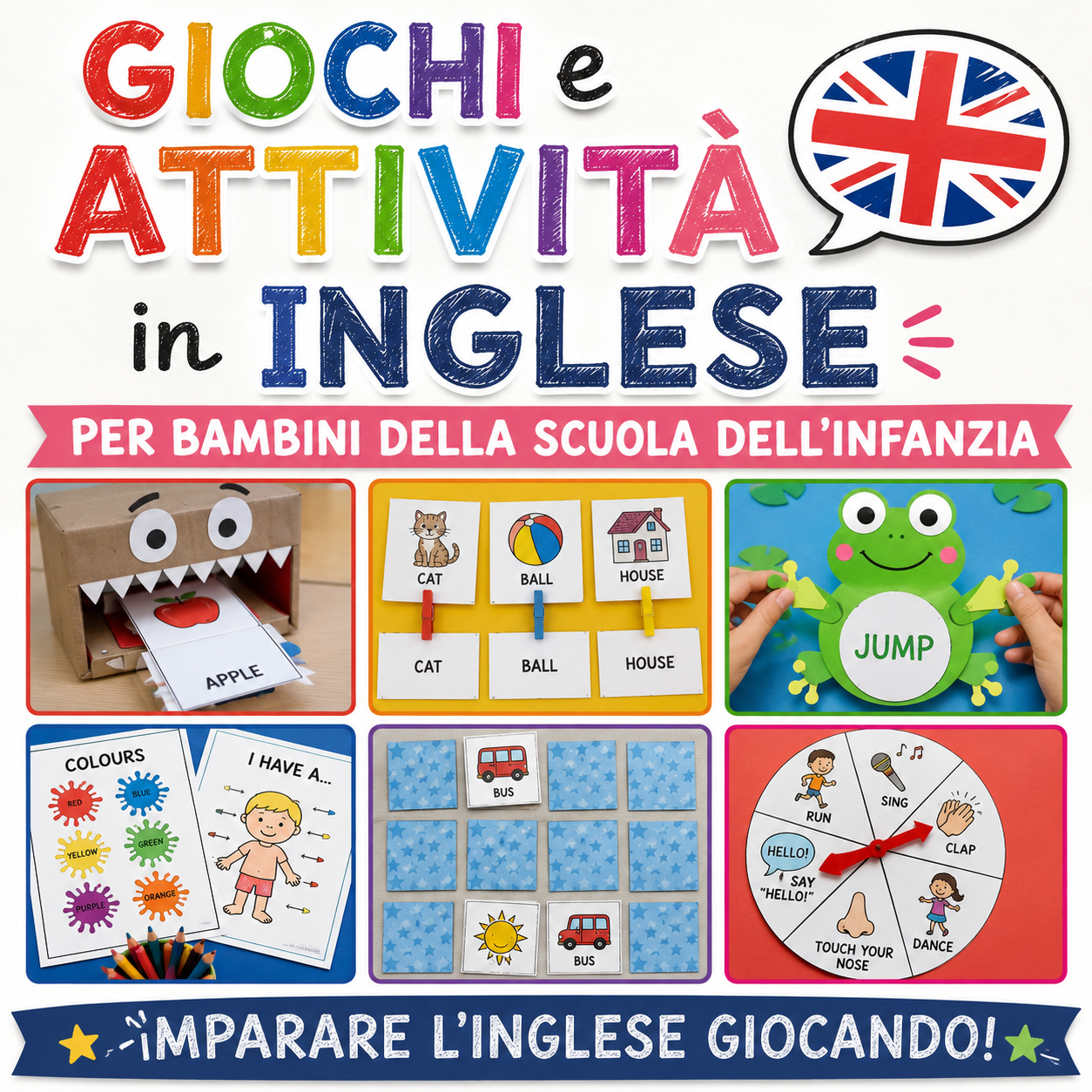 Giochi e attività in inglese per bambini della scuola dell'infanzia