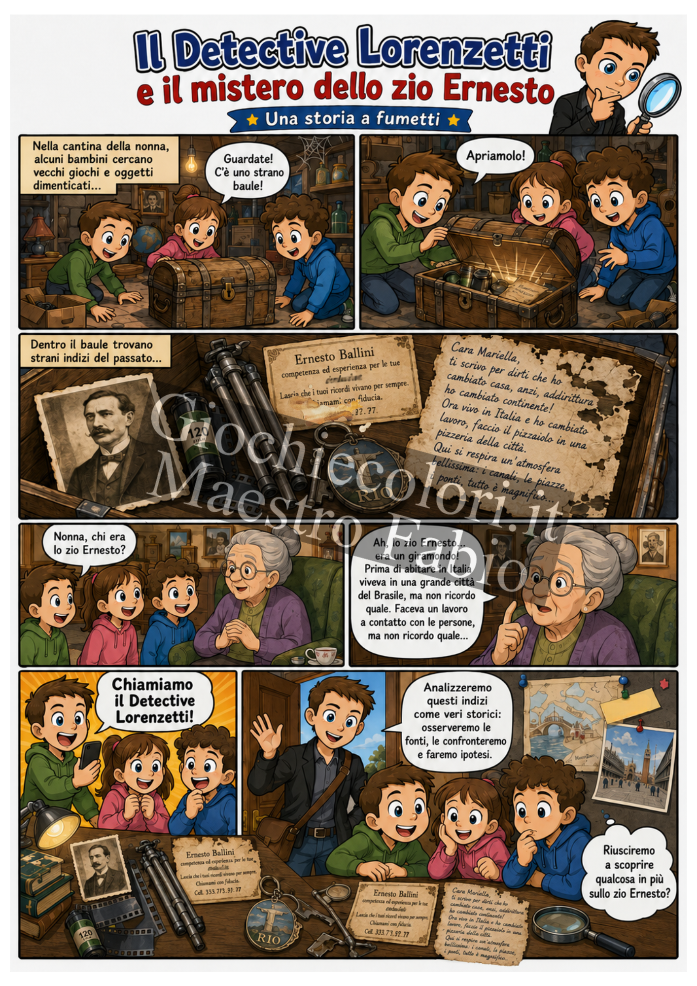 Fumetto con il Detective Lorenzetti
