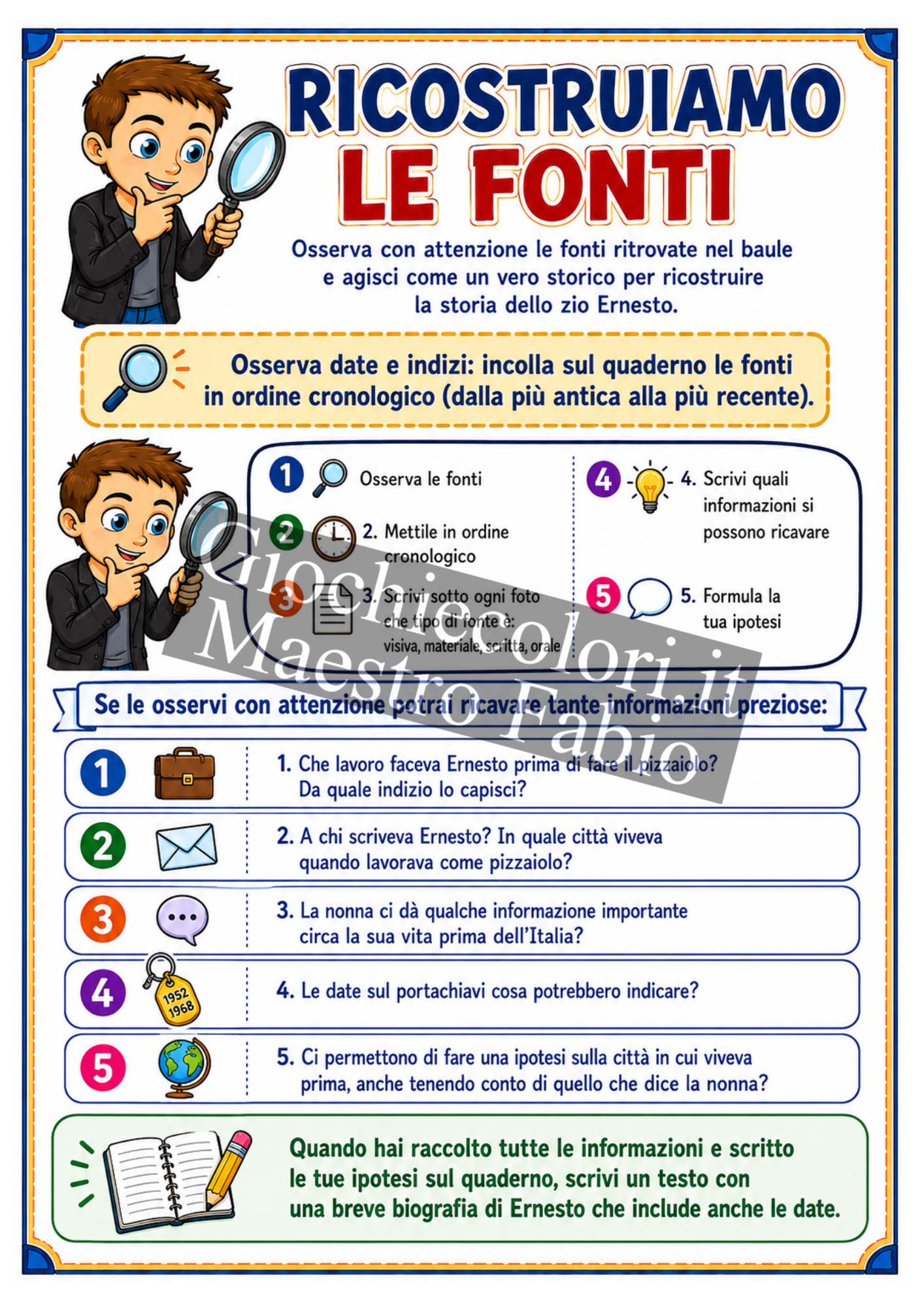 Scheda per analizzare le fonti storiche