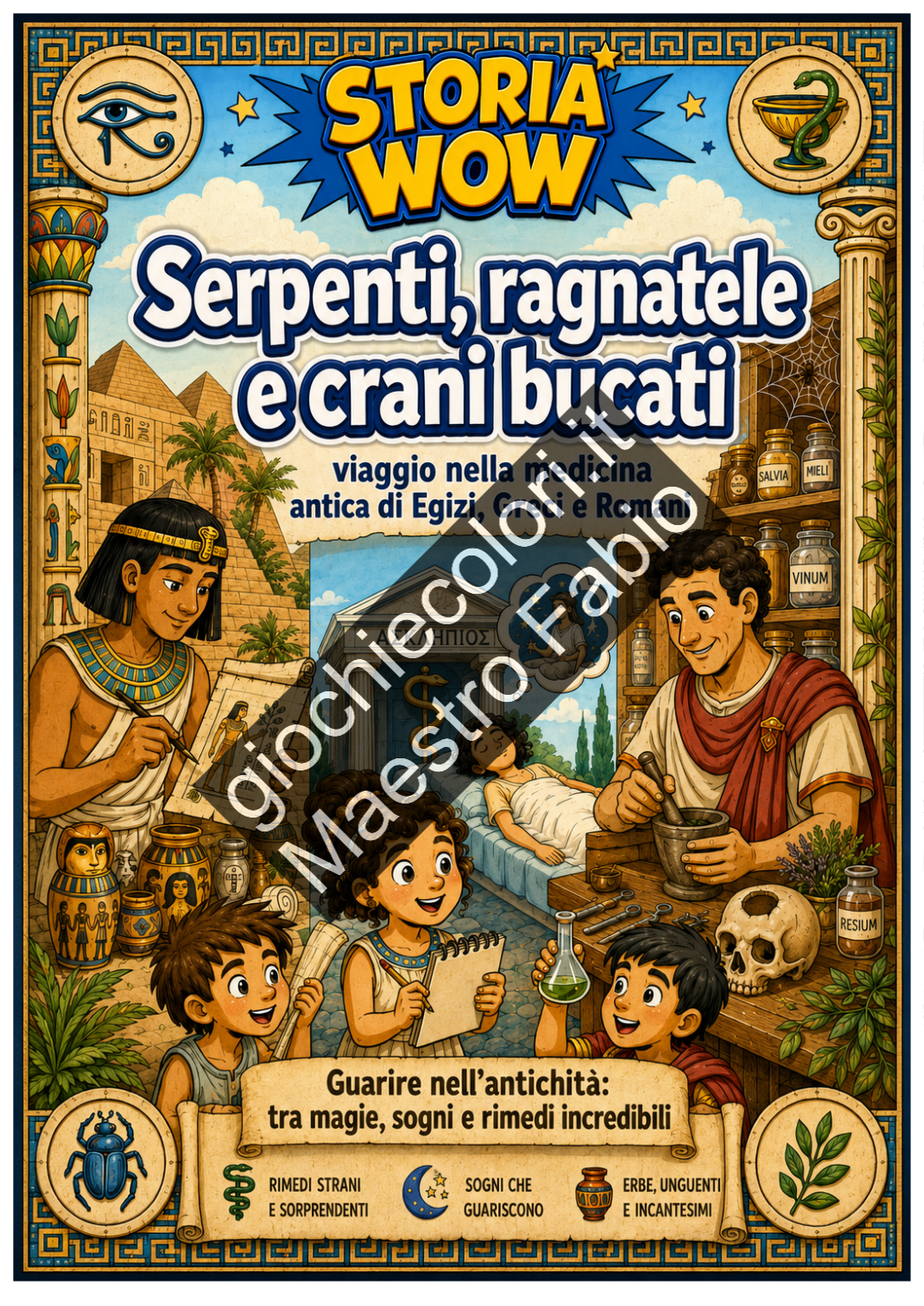 Anteprima schede didattiche sulla medicina di Egizi Greci e Romani pagina 1