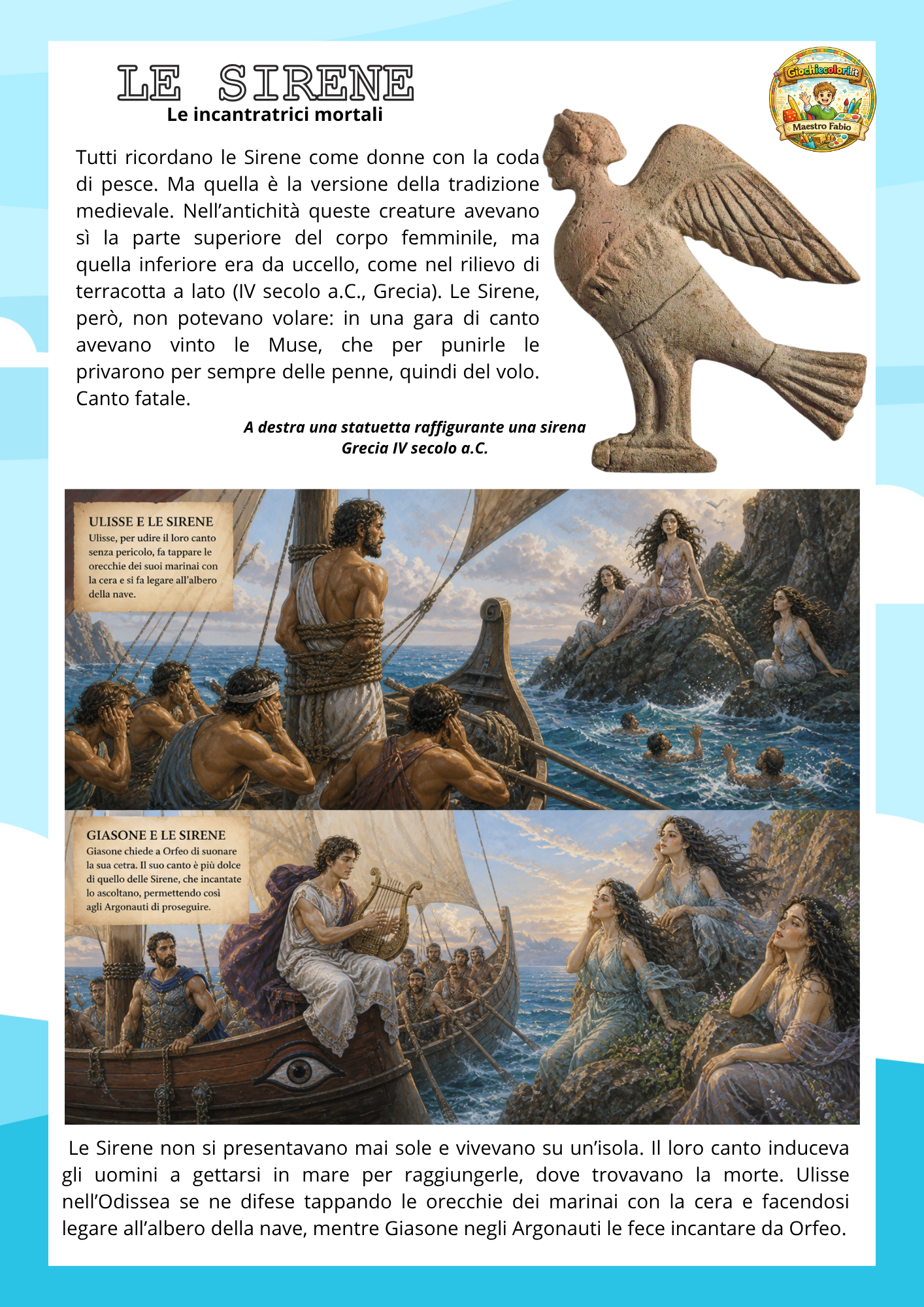Anteprima scheda Sirene di Ulisse