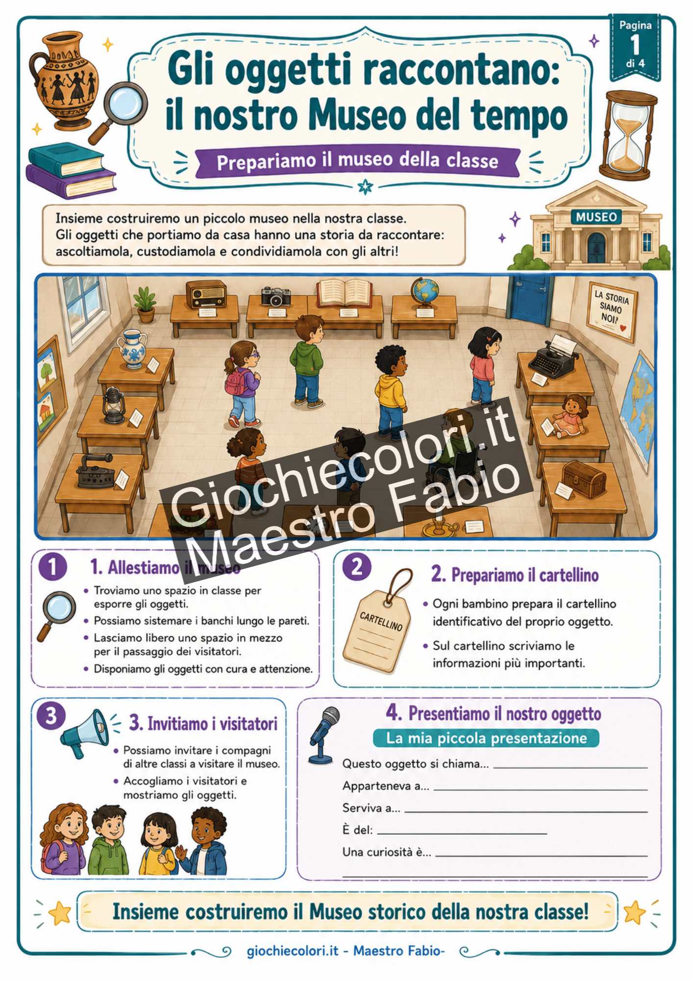 Progetto per allestire un museo storico nella classe