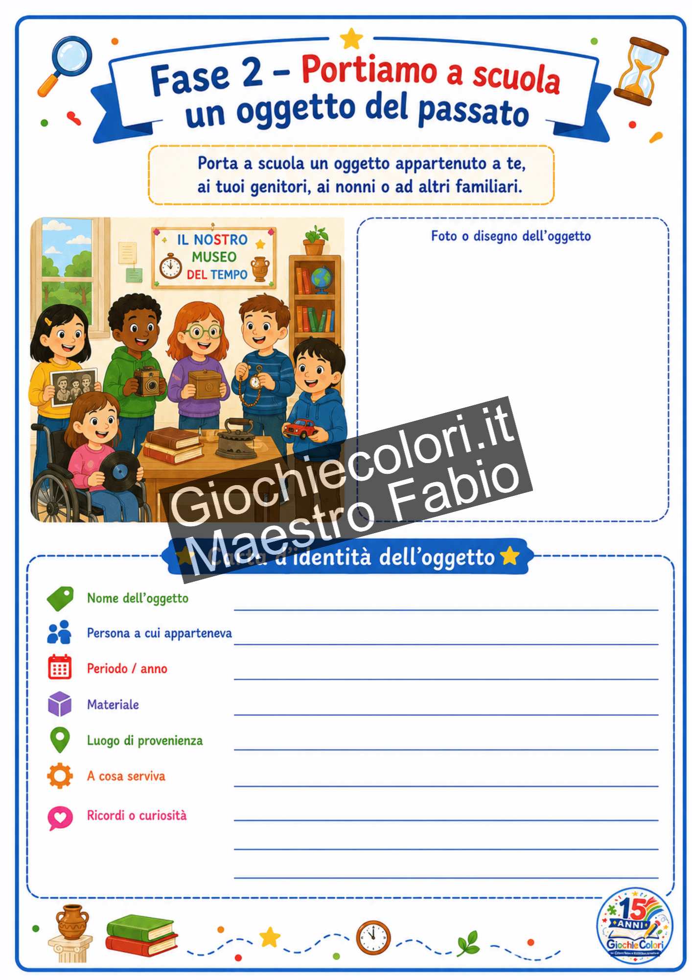Scheda per portare a scuola un oggetto del passato