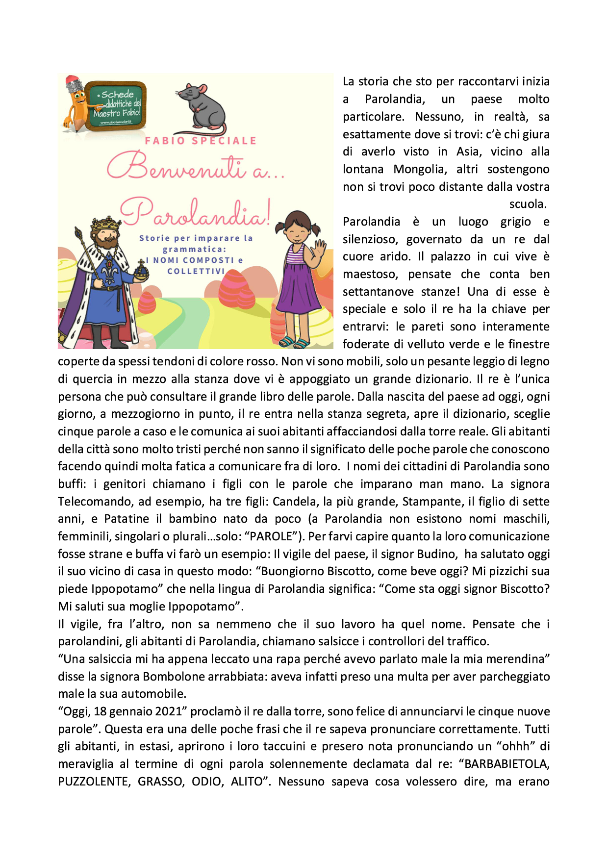 Anteprima 1 del percorso Benvenuti a Parolandia