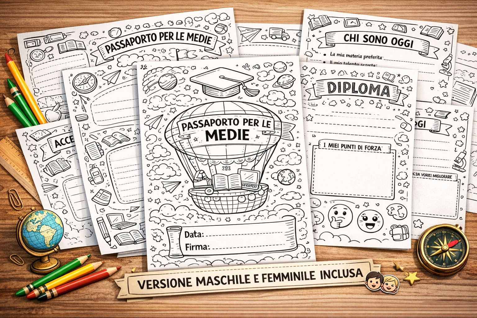 Copertina Passaporto per la Scuola Media