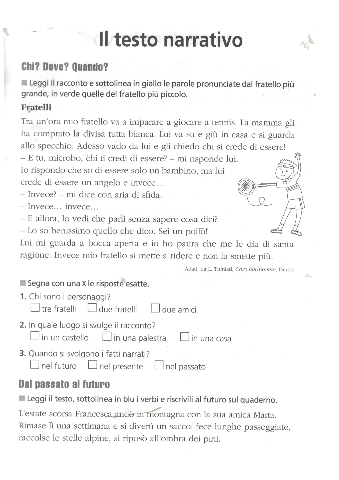 Anteprima scheda chi dove quando nel testo narrativo