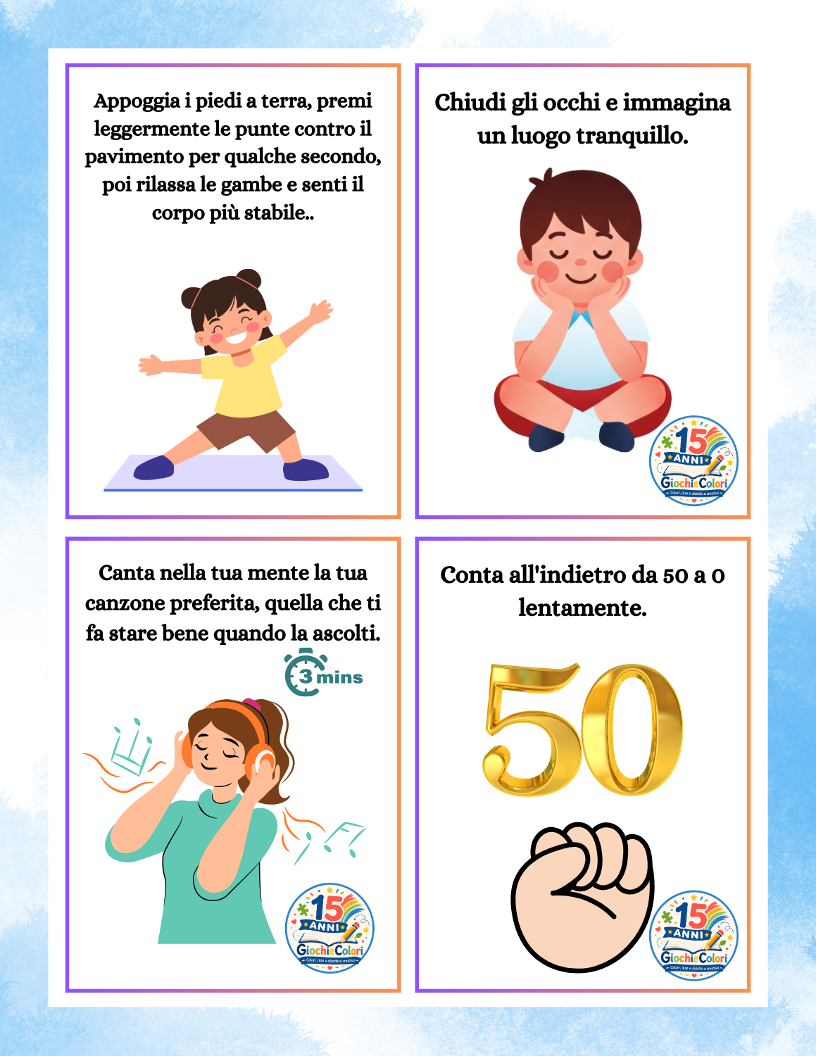 Anteprima 4 carte per la calma