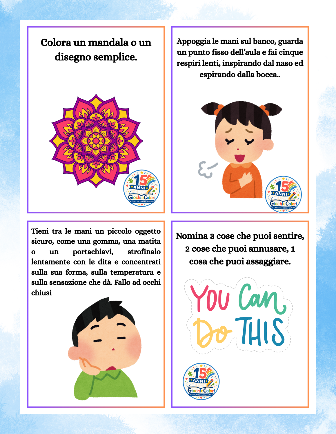 Anteprima 8 giochi didattici sulla calma