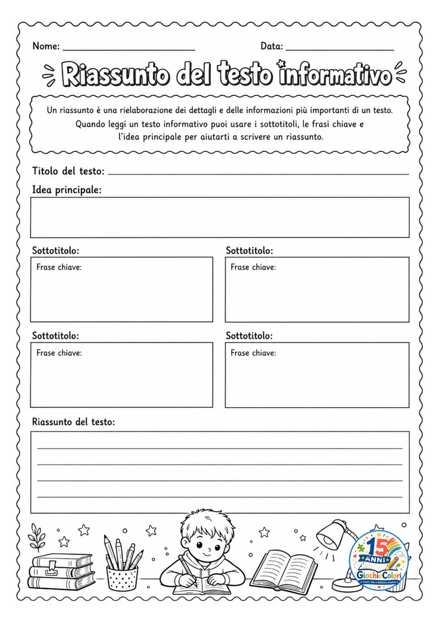 Anteprima pagina 3 - idea principale e sottotitoli
