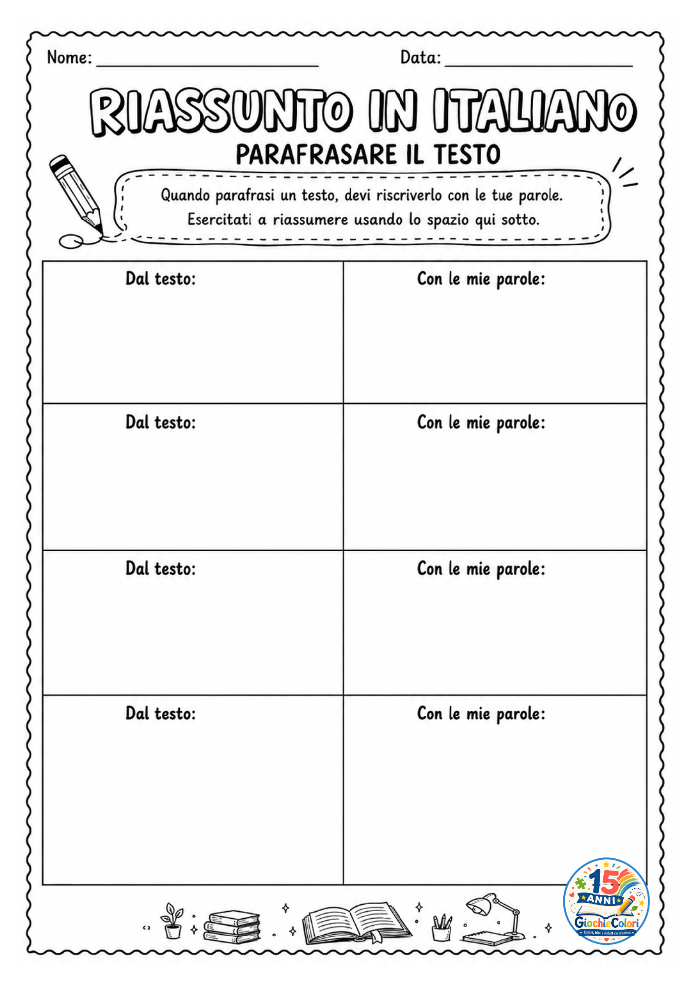 Anteprima pagina 4 - parafrasare il testo con parole proprie