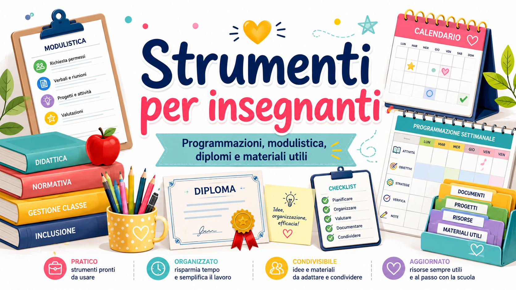 Strumenti per insegnanti - programmazioni, modulistica, diplomi e materiali utili per la scuola