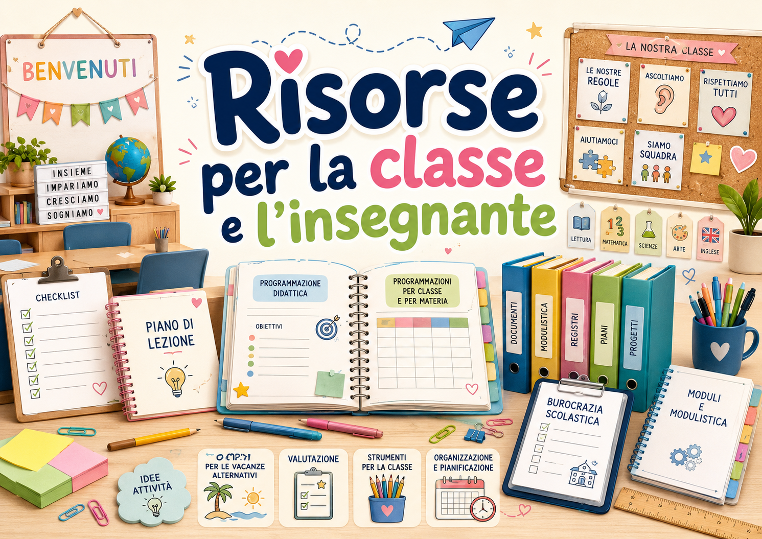 Risorse per la classe e l'insegnante - copertina illustrata