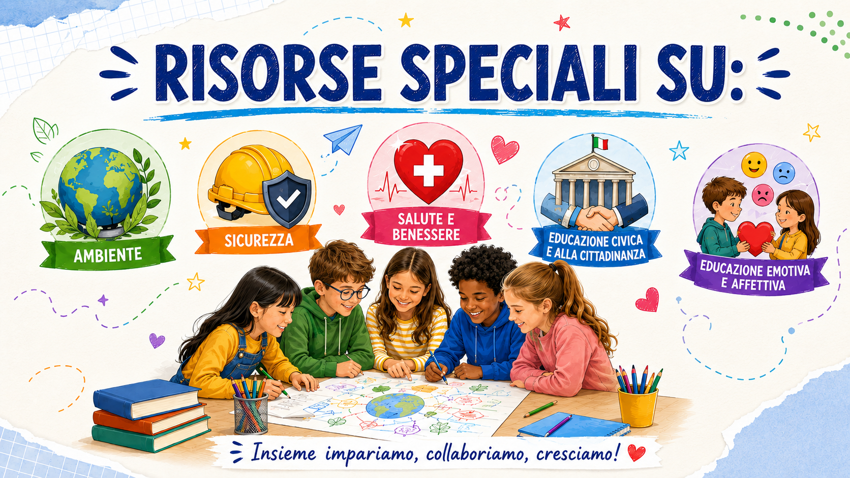 Risorse speciali per la scuola primaria: ambiente, sicurezza, salute, educazione civica, emozioni e affettività