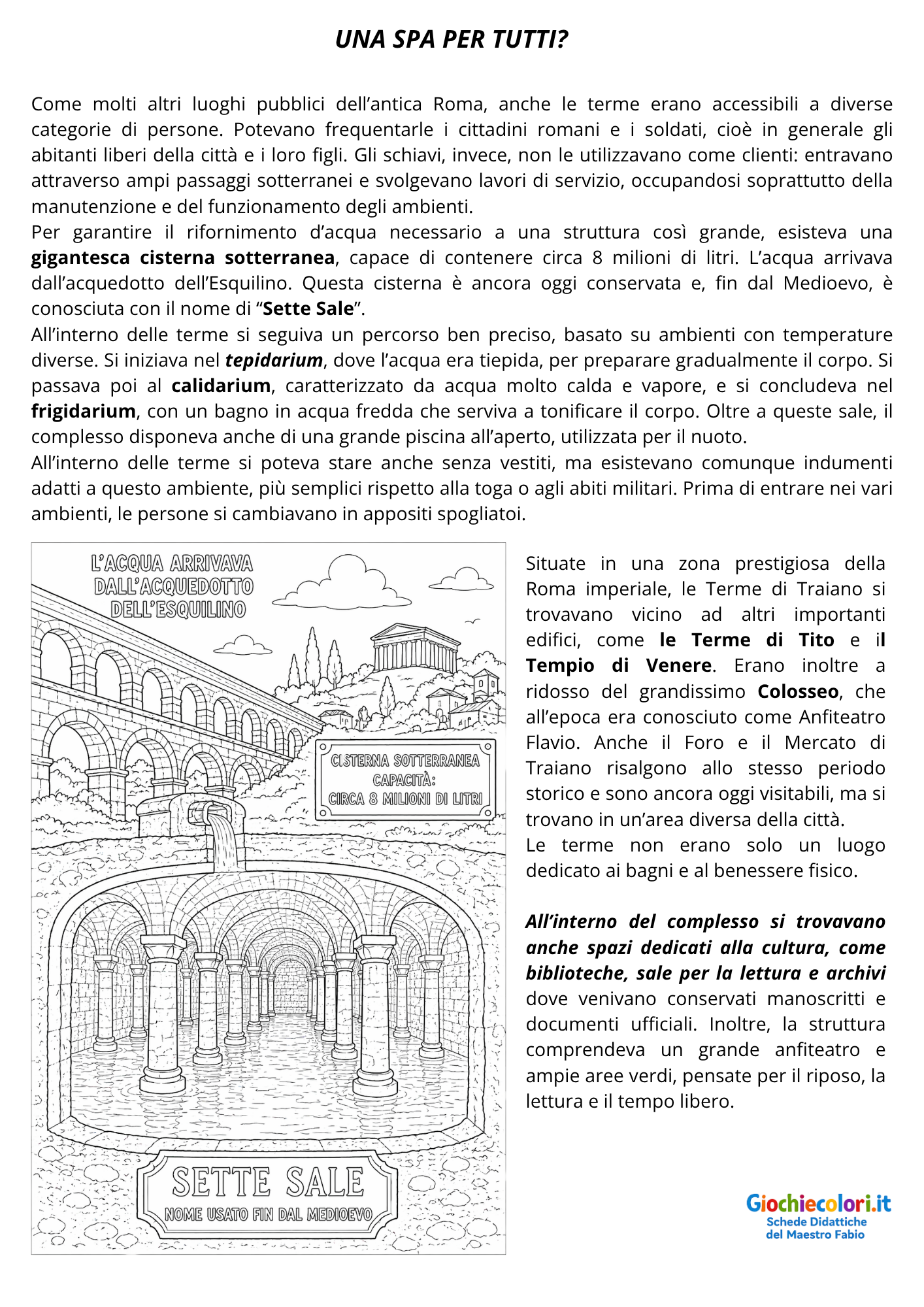 Anteprima pagina 2 scheda sulle Terme di Traiano