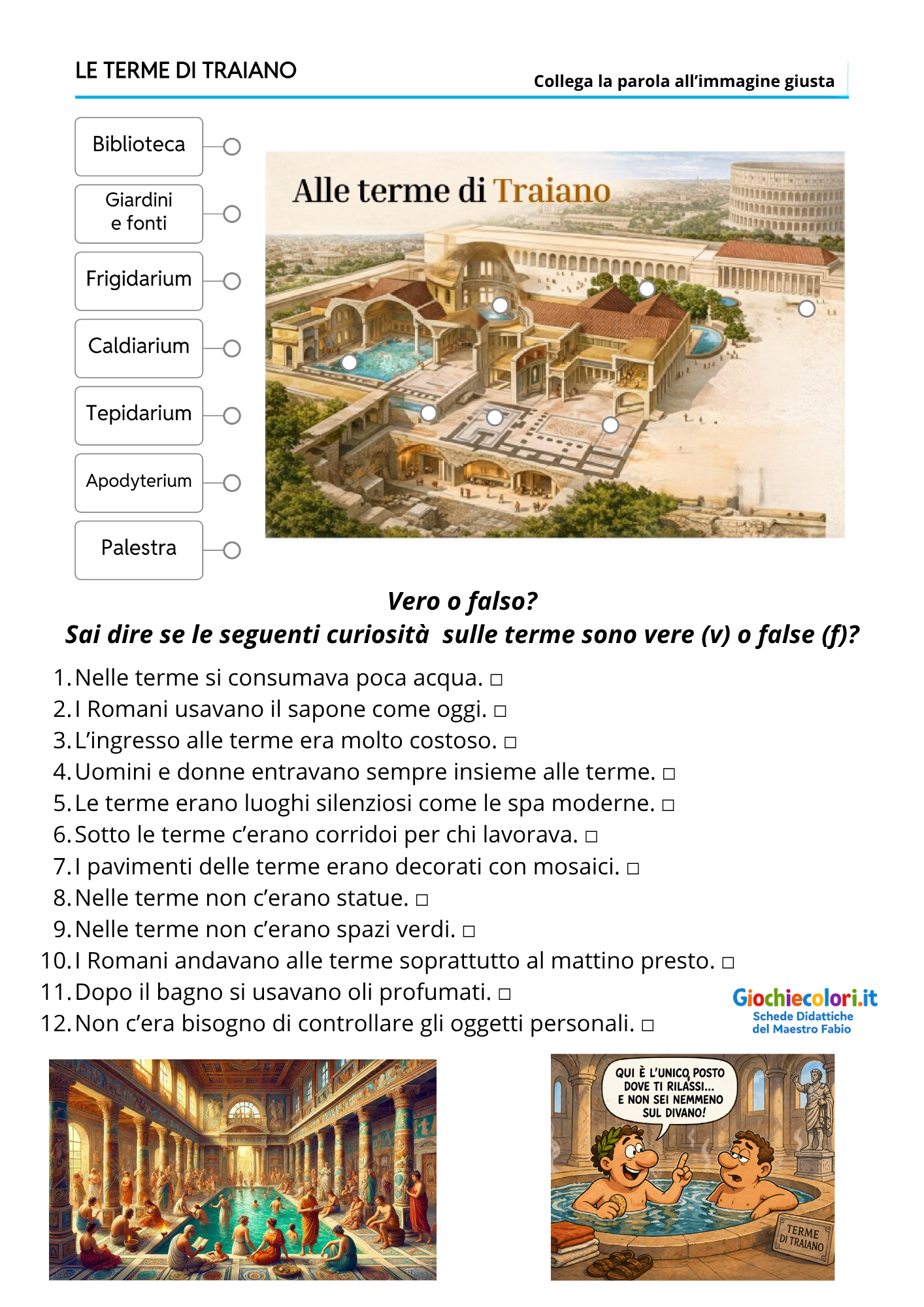 Anteprima pagina 5 scheda sulle Terme di Traiano