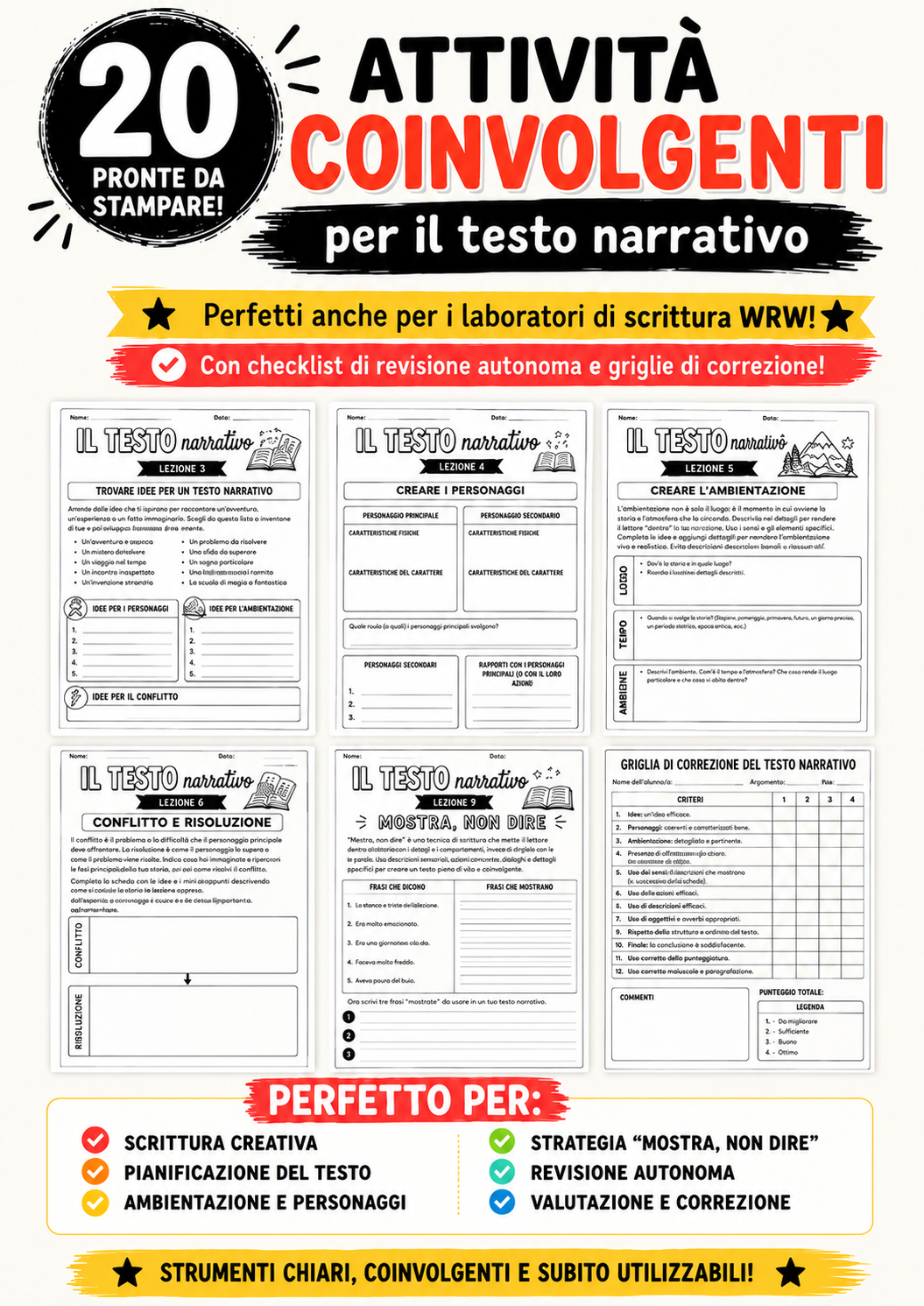 Seconda copertina promozionale del PDF Il testo narrativo