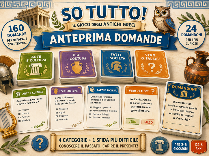 Carte stampabili del gioco sugli antichi Greci